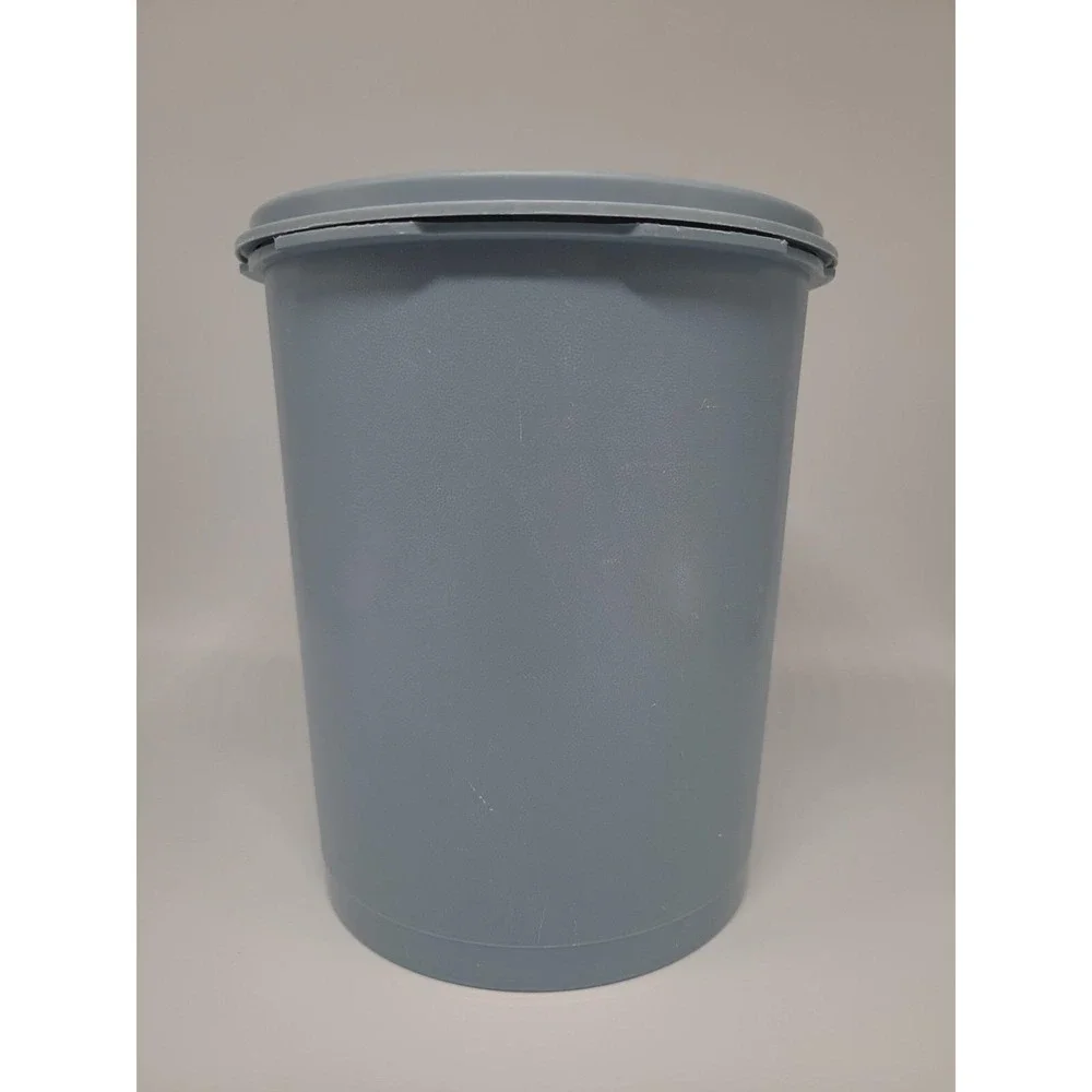 Vintage Tupperware Servailer Canister In Country Blue